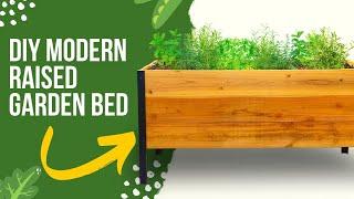 DIY Modern Raised Bed Garden Planter (FREE PLANS)