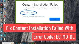 Fix Content Installation Failed With Error Code: EC-MD-DL | Epic Games Launcher STUCK! | Engine.ini