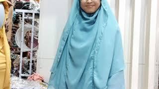 KHIMAR HIJAB NIQAB SITI AISYAH TWO IN ONE ORI / Khimar Hijab Jilbab Kerudung 2IN 1 Niqob SITI AMINAH