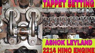 Ashok Leyland 2214 Truck Ka Tappet Kaise Set Kare, Hino Earo-II Engine Tappet Setting,