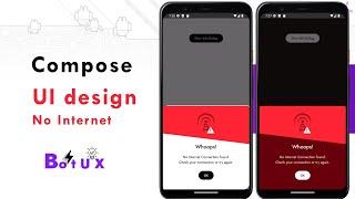 No Internet Connection UI Design - Compose UI UX (Bottom dialog)