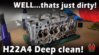 Deep Cleaning the stripped H22A4... How dirty was it?!?