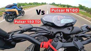 Bajaj Pulsar N160 vs Bajaj Pulsar 150 Twin Disc Performance Test II Detailed Comparison II Long Race