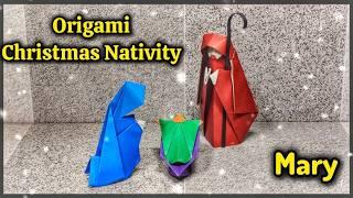 Origami Christmas Nativity - Mary | Christmas origami | Origami tutorial | Paper craft