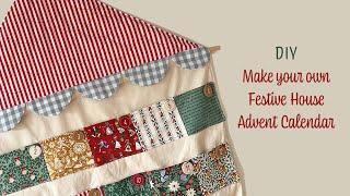 DIY- Festive house Christmas advent calendar sewing tutorial - PDF sewing pattern