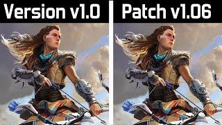 Horizon Zero Dawn - Launch Version v1.0 vs Patch v1.06