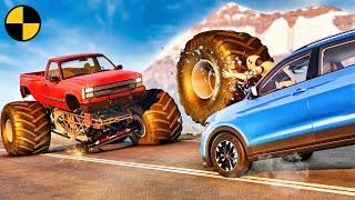 Monster Truck Mayhem on the Roads #2  BeamNG.Drive