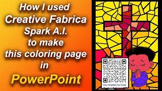 How I used Creative Fabrica Spark A.I. to make this coloring page in PowerPoint.