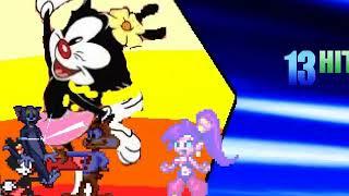 M.U.G.E.N tom and dot warner vs bubsy bobcat and shantae