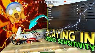 Playing Free Fire In Zero Sensitivity || Challenge || SARFIRA gamers