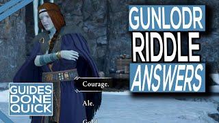 Assassin's Creed Valhalla Gunlodr Riddle Answers