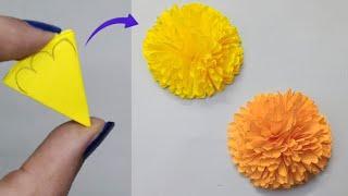 Very Easy Paper Flower Making|How to make Paper Flower Craft|Paper Flower Making Step by Step.