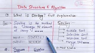 Data Structure Sorting (Bubble, Insertion, Selection, Merge & Quick) | Learn Coding