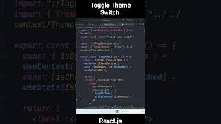 Toggle theme switch with React.js #react #toggle #switch #themes