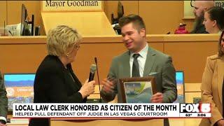 Law clerk for Las Vegas judge attacked in courtroom recognized by city as Citizen of the Month