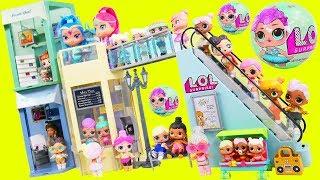 LOL Surprise Dolls + Lil Sisters go Mall Shopping