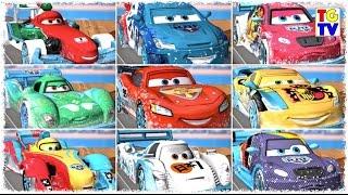 Disney Pixar Cars Lightning McQueen Ice Racers All 9 Tracks | Cars Daredevil Garage