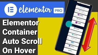 Portfolio Image Auto Scroll Effect Elementor FlexBox Containers