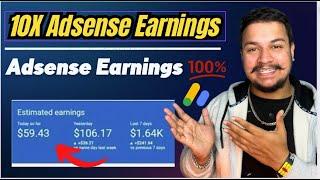 अब होगी 10X Google AdSense Earning| Best Ads Placement in Hindi |  Increase Adsense CPC | High CTR