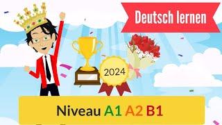 Deutsch lernen mit einfachen Sätze a1 a2 b1 Everyday life Learn German with simple sentences.