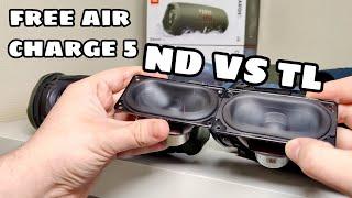 JBL CHARGE 5 FREE AIR LOW BASS TEST ND vs TL 