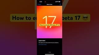 How to enroll for IOS beta 17 #ios #ios17beta #iosbetanews