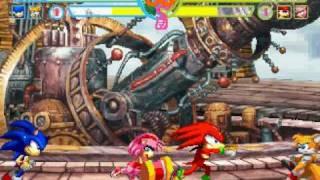MUGEN: Sonic and Tails vs. Knuckles and Amy Rose
