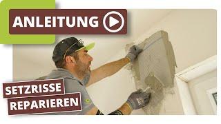 Setzrisse reparieren - Risse an der Innenwand & am Rolladenkasten ausbessern