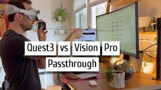 Passthrough Test on Quest 3 vs Vision Pro