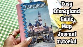 DIY Mini Junk Journal Tutorial / Disneyland Guide Map Journal  / Beginner Friendly Junk Journal