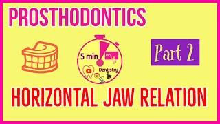 HORIZONTAL JAW RELATION | Part 2 | PROSTHODONTICS | 5minDENTISTRY