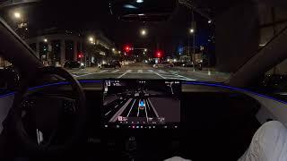 Raw 1x: Tesla FSD 13.2 has some quick reflexes! The Grove to West Hollywood