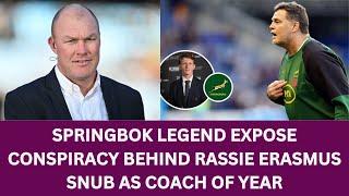 Springboks legend Schalk Burger exposes Conspiracy Rassie Erasmus Snub in World Rugby Award