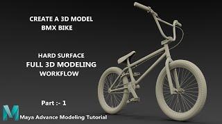 BMX Bike | Part 1 Modeling Tutorial Autodesk Maya 2023