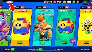 WHAAT!! UPDATE MEGA BOX GIFTS!!! LEGENDARY REWARDS!! 15 NEW BRAWLERS!! BRAWL STARS NEW UPDATE!!