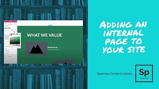 Sparrow Launch Kits | Adding an internal page to your site