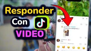 Como Responder un comentario con un VIDEO en TIK TOK solucion