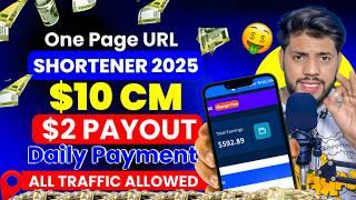 $10 CPM | One Page URL Shortener(Daily Payment) | URL Shortener Unlimited Clicks Trick | New Method