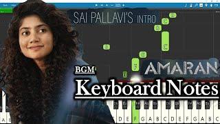 Amaran Sai Pallavi's Intro BGM Keyboard Notes | GV Prakash | Sivakarthikeyan | Sai Pallavi | Amaran