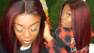 HOW TO TRANSFORM YOUR BLACK WIG TO RED WITH HIGHLIGHTS FOR DARK SKIN FT  EULLAIR HAIR