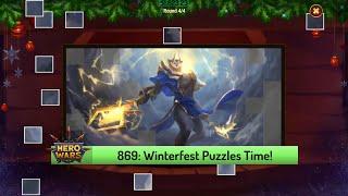 Let's Play Hero Wars 869: Winterfest Puzzles and Holiday Area of Conquest