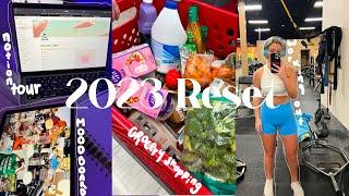 2023 RESET -yearly reset- |notion tour +tutorial, working out, 2023 goals, grocery shopping|