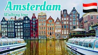 Amsterdam,Netherlands walking tour 4K I Amsterdam city walk