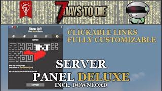 🟡Server Panel Deluxe [7 Days to Die || 1.0 || Download] ⤵️