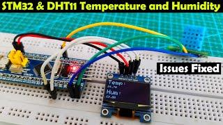 STM32 and DHT11 Library issue solved, Temperature and Humidity Monitoring using Arduino IDE