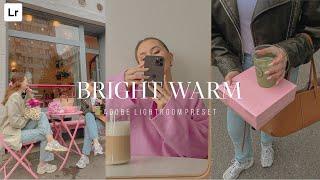Bright Warm Preset | Aesthetic Lightroom Preset Free DNG | Lightroom editing tutorial aesthetic