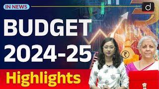 Union Budget 2024-25 | Nirmala Sitharaman | InNews | Drishti IAS  English