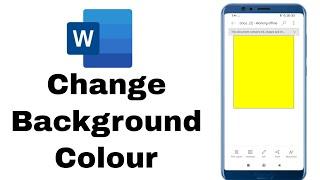 How To Change background colour in Word on Mobile - Full Guide