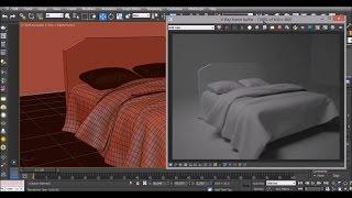 Tutorial 3ds max bed & bed cover 3d modelling