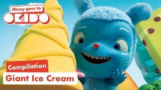 GIANT Ice Cream| Compilation | Messy Goes To OKIDO | Cartoons For Kids